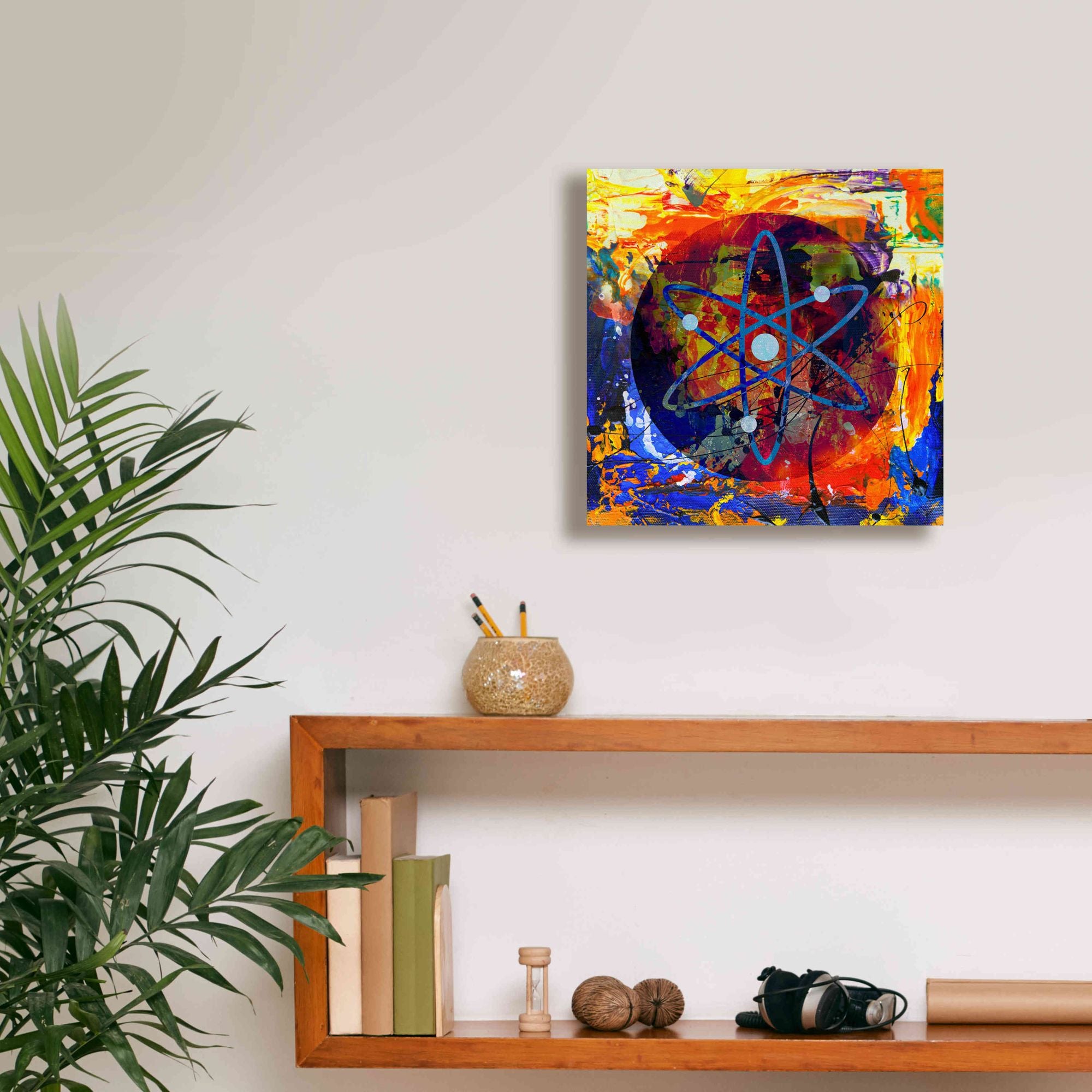'Atom Cosmos Crypto In Color' by Portfolio Giclee Canvas Wall Art,12x12