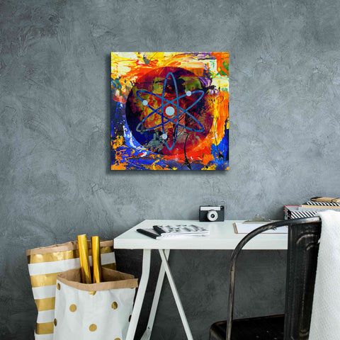 Image of 'Atom Cosmos Crypto In Color' by Portfolio Giclee Canvas Wall Art,18x18