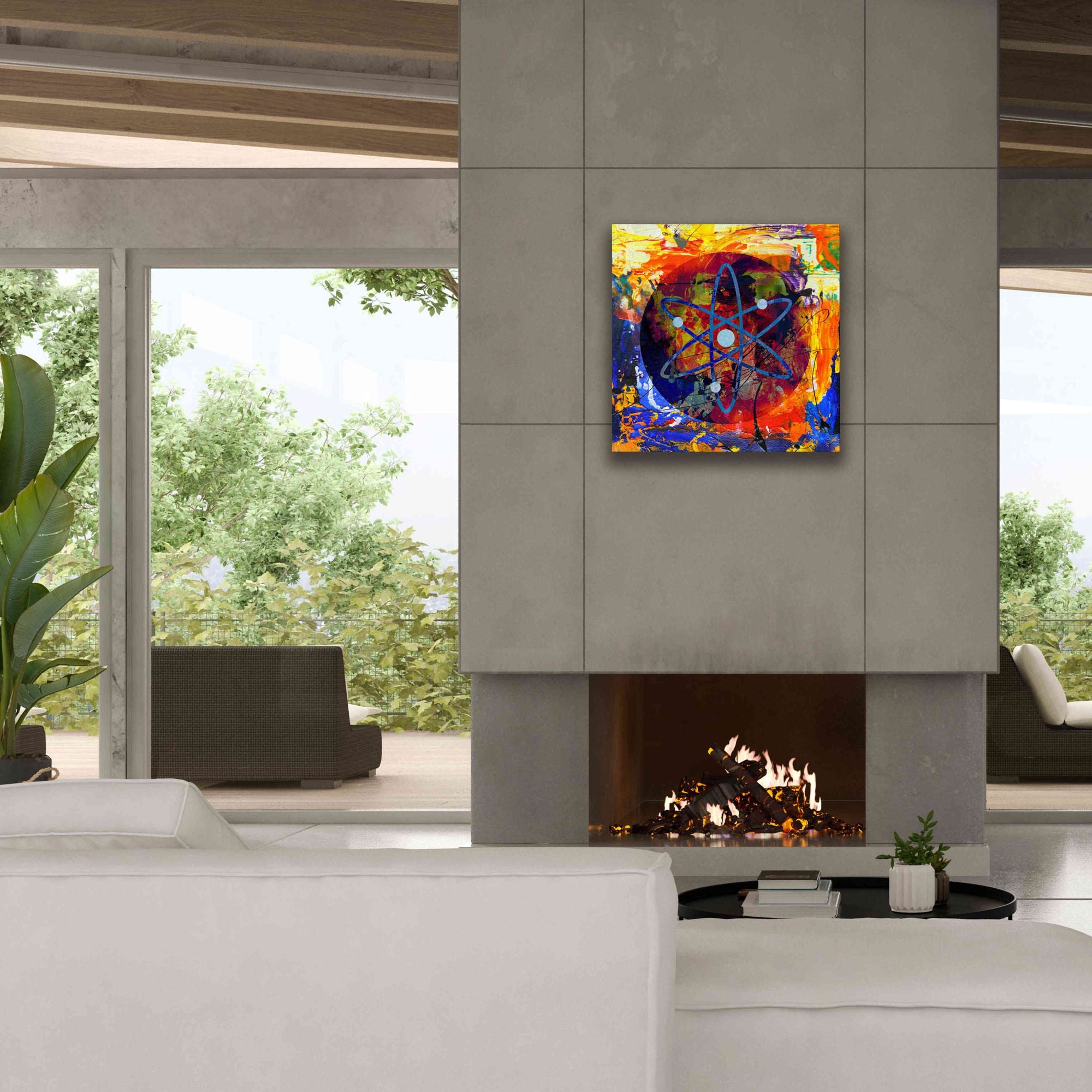 'Atom Cosmos Crypto In Color' by Portfolio Giclee Canvas Wall Art,26x26