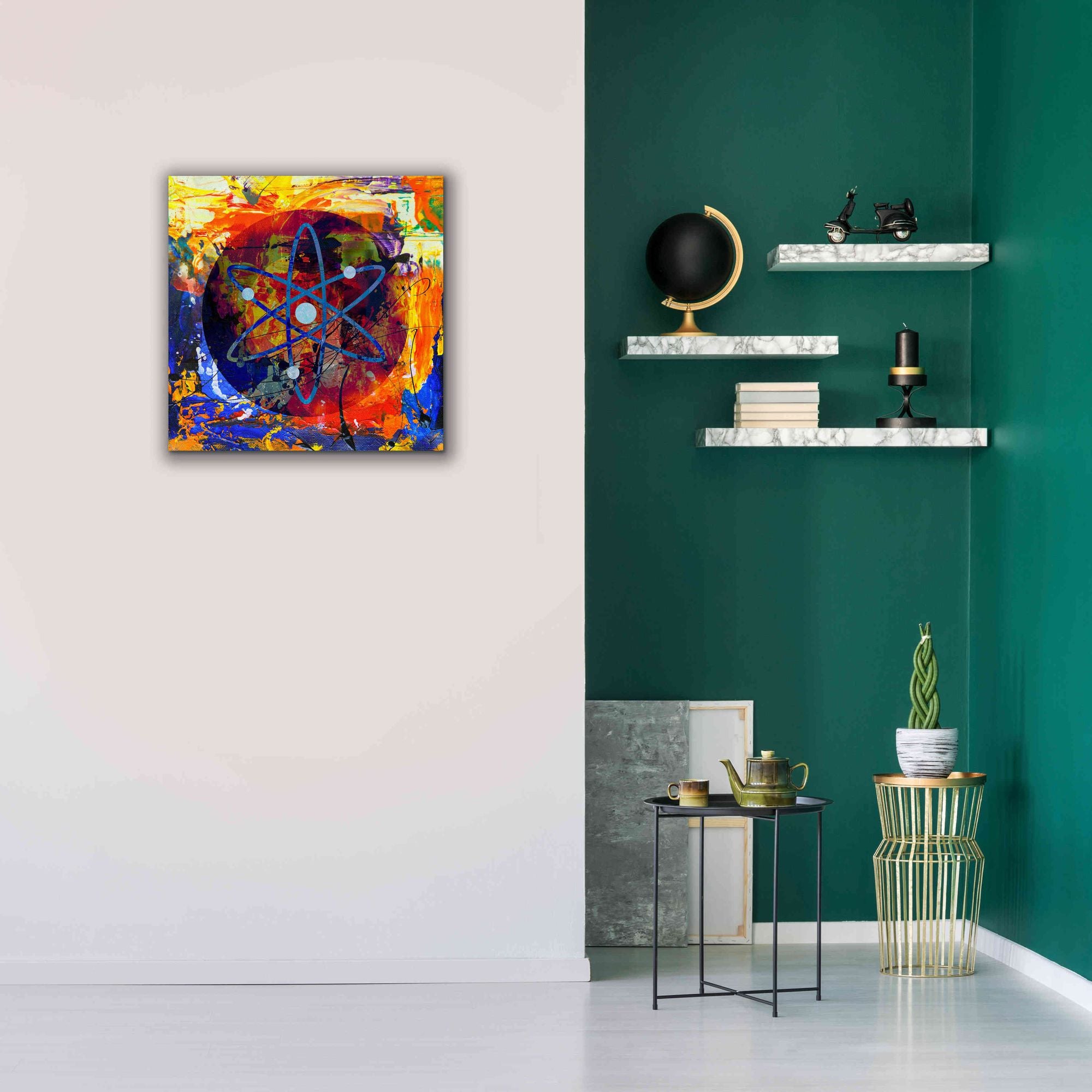 'Atom Cosmos Crypto In Color' by Portfolio Giclee Canvas Wall Art,26x26