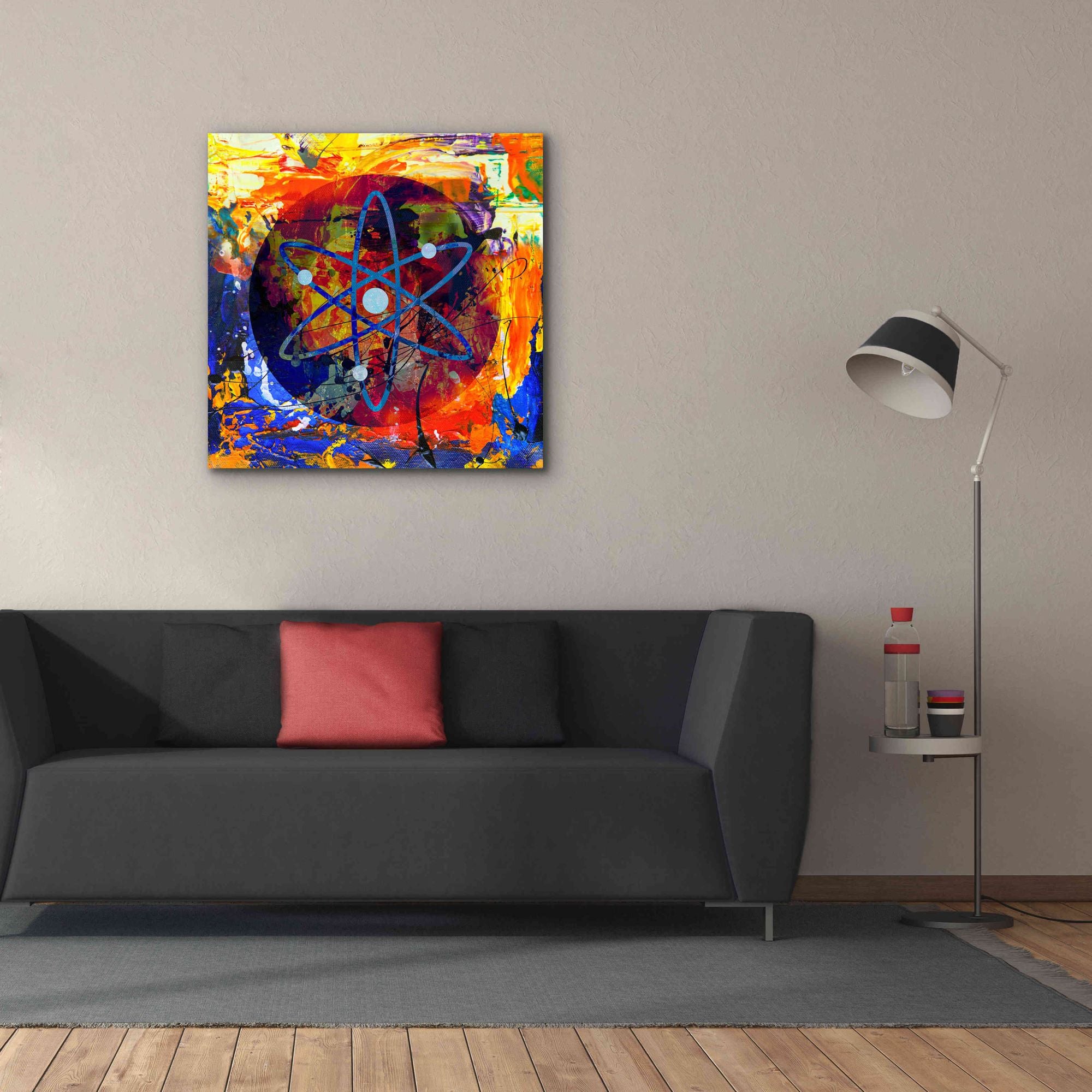 'Atom Cosmos Crypto In Color' by Portfolio Giclee Canvas Wall Art,37x37