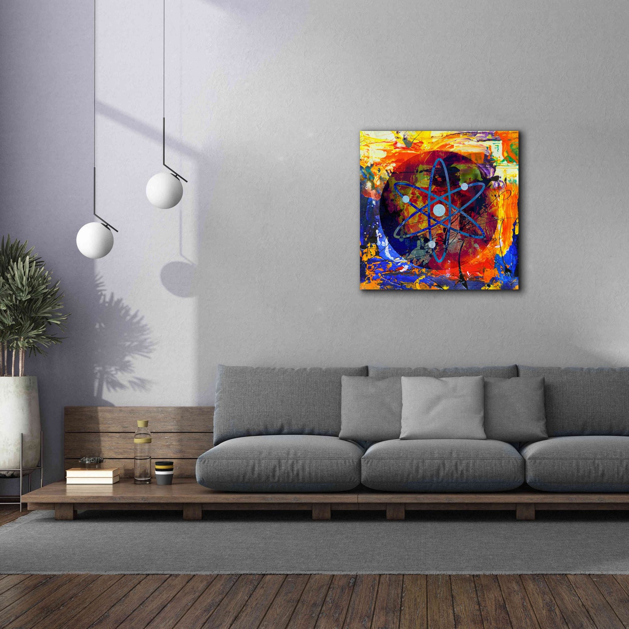 'Atom Cosmos Crypto In Color' by Portfolio Giclee Canvas Wall Art,37x37