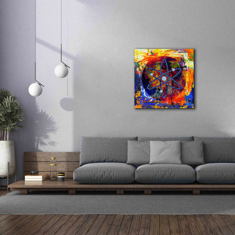 Image of 'Atom Cosmos Crypto In Color' by Portfolio Giclee Canvas Wall Art,37x37