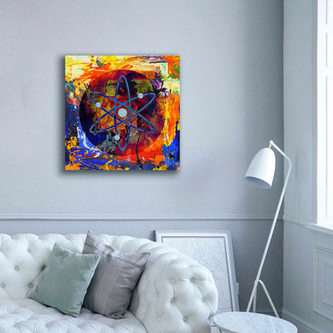 Image of 'Atom Cosmos Crypto In Color' by Portfolio Giclee Canvas Wall Art,37x37