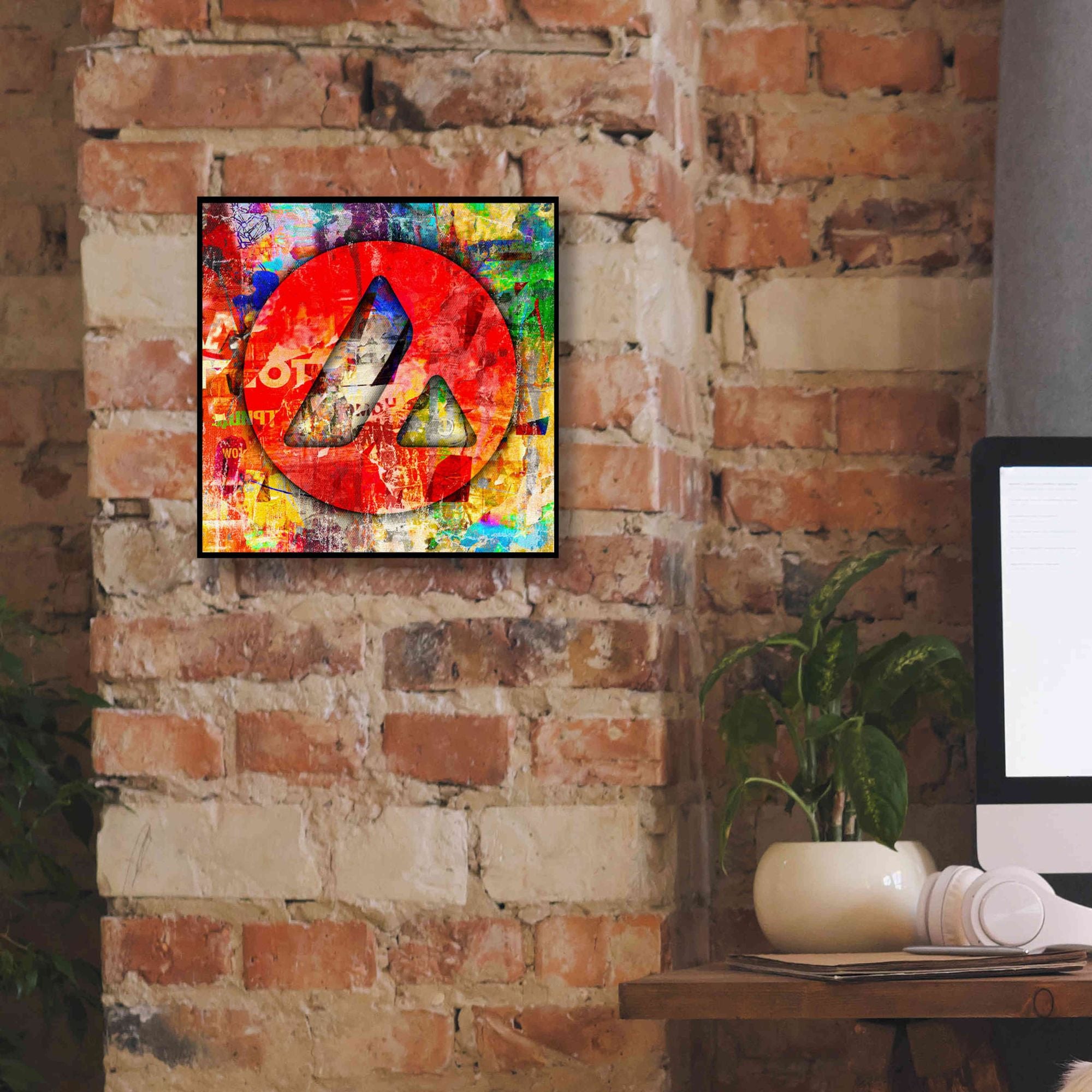 'Avax Avalanche Crypto In Color' by Portfolio Giclee Canvas Wall Art,12x12