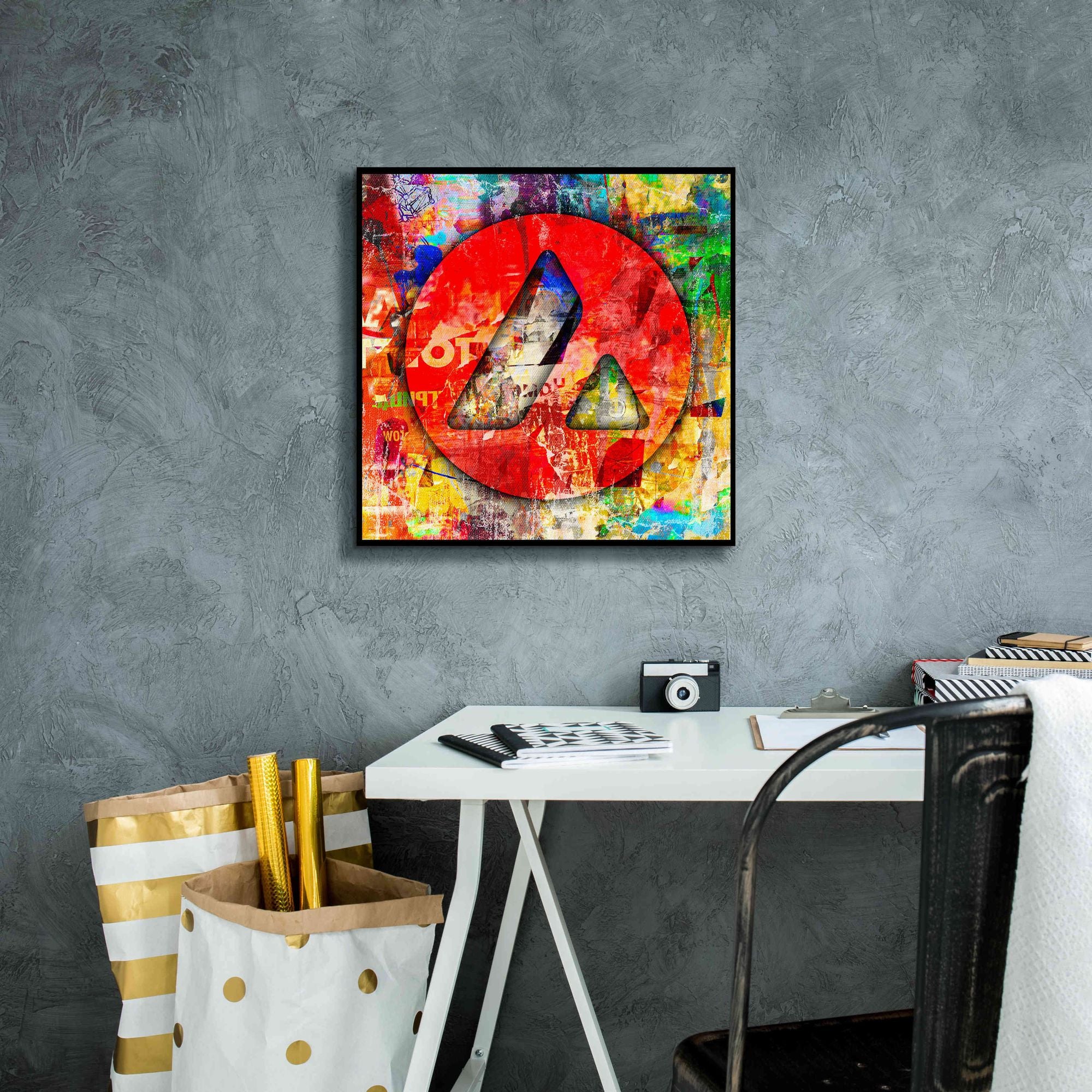 'Avax Avalanche Crypto In Color' by Portfolio Giclee Canvas Wall Art,18x18