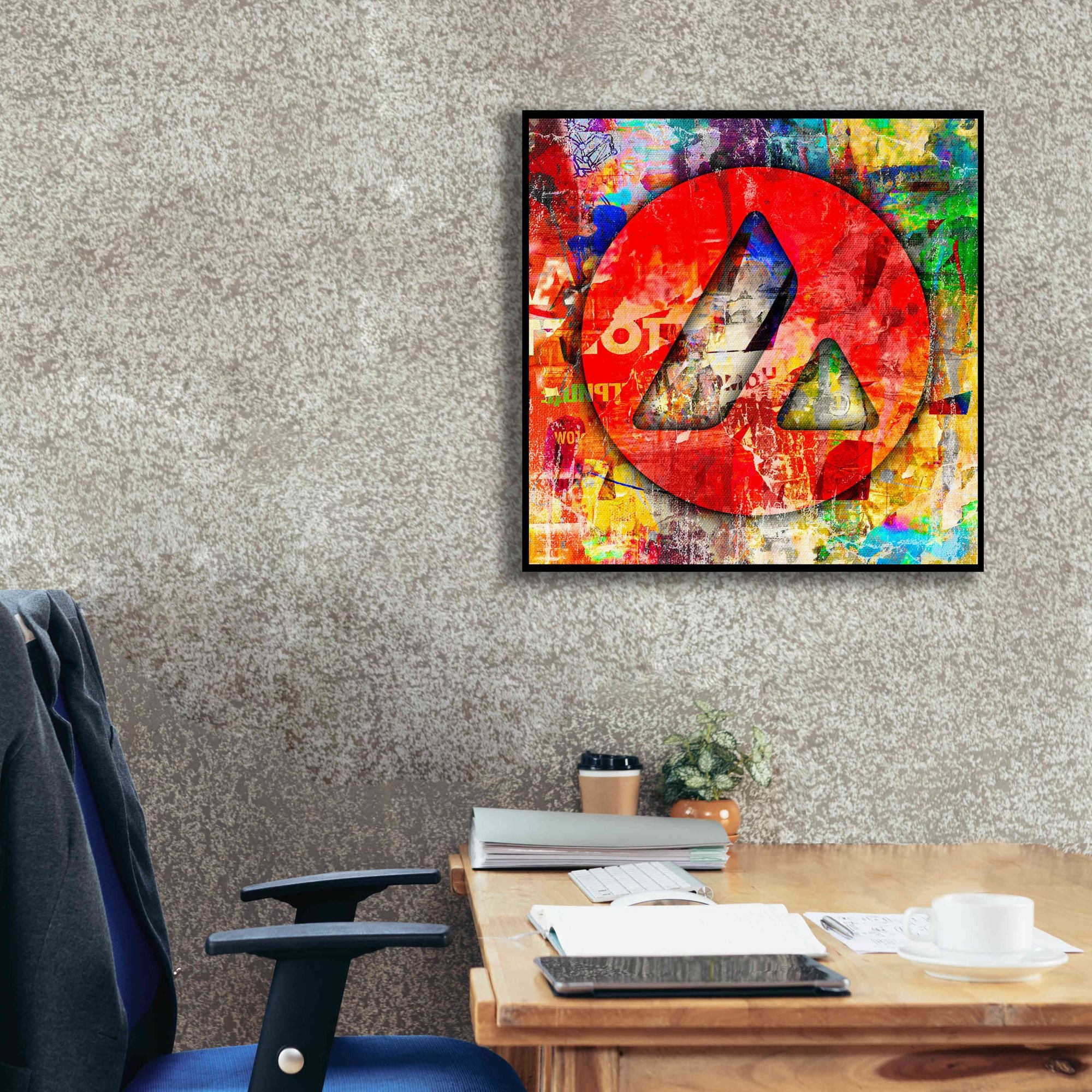 'Avax Avalanche Crypto In Color' by Portfolio Giclee Canvas Wall Art,26x26