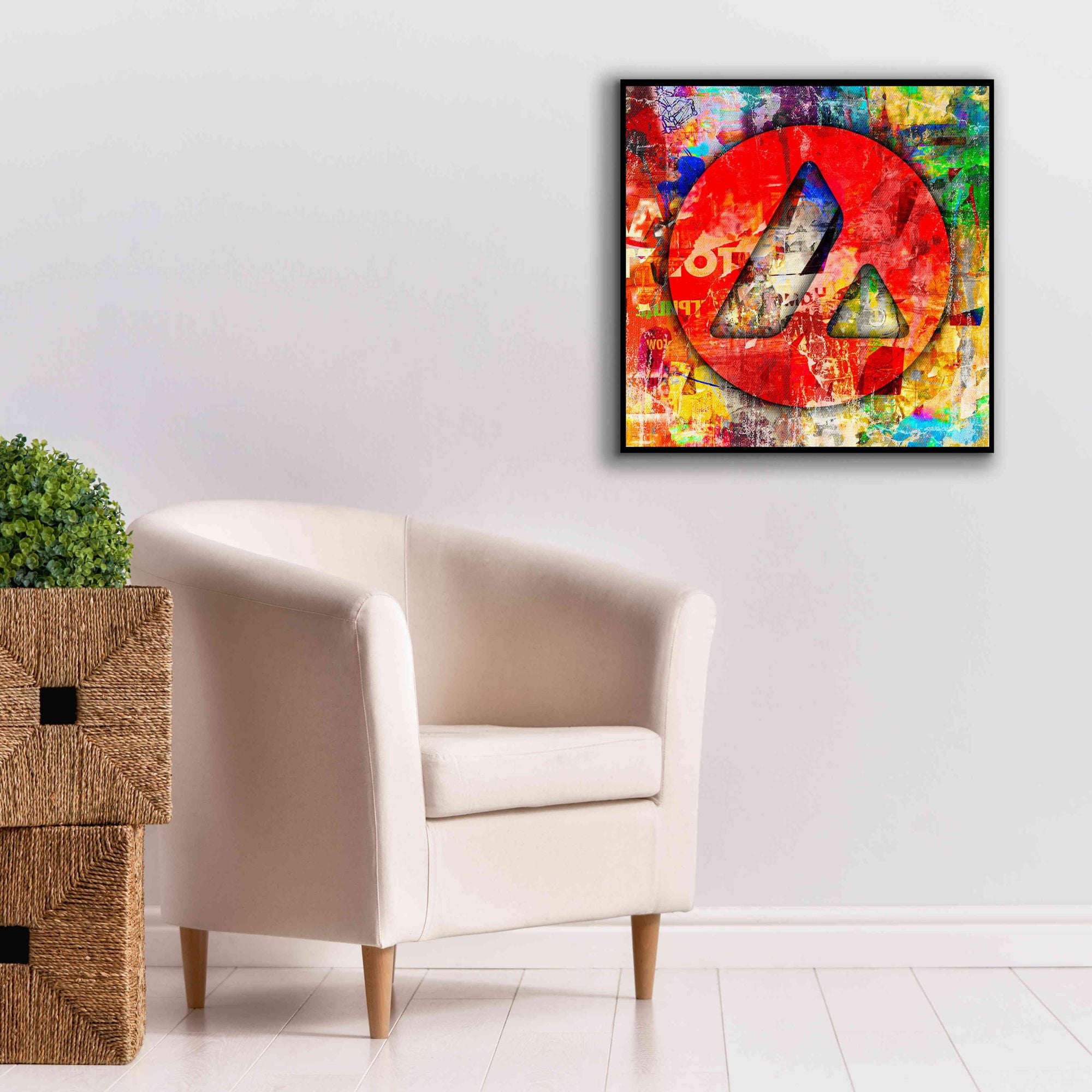 'Avax Avalanche Crypto In Color' by Portfolio Giclee Canvas Wall Art,26x26