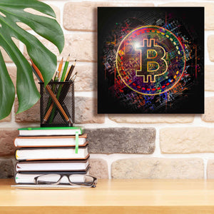 'Bitcoin Art' by Portfolio Giclee Canvas Wall Art,12x12