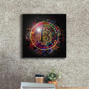 'Bitcoin Art' by Portfolio Giclee Canvas Wall Art,18x18