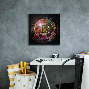 'Bitcoin Art' by Portfolio Giclee Canvas Wall Art,18x18