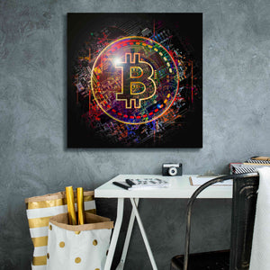 'Bitcoin Art' by Portfolio Giclee Canvas Wall Art,26x26