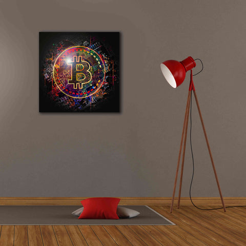 Image of 'Bitcoin Art' by Portfolio Giclee Canvas Wall Art,26x26