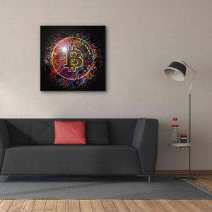 'Bitcoin Art' by Portfolio Giclee Canvas Wall Art,37x37