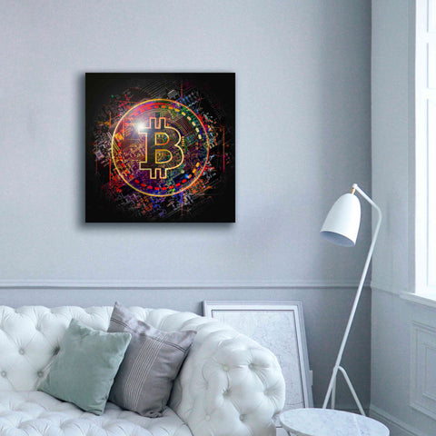 Image of 'Bitcoin Art' by Portfolio Giclee Canvas Wall Art,37x37