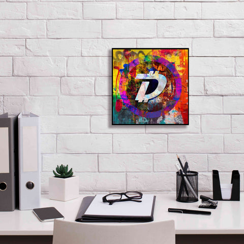 Image of 'Dgb Digibyte Crypto In Color' by Portfolio Giclee Canvas Wall Art,12x12