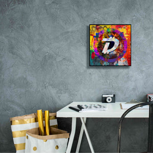 'Dgb Digibyte Crypto In Color' by Portfolio Giclee Canvas Wall Art,12x12