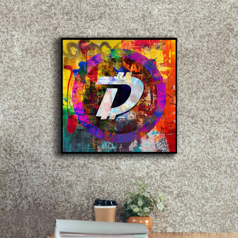 Image of 'Dgb Digibyte Crypto In Color' by Portfolio Giclee Canvas Wall Art,18x18