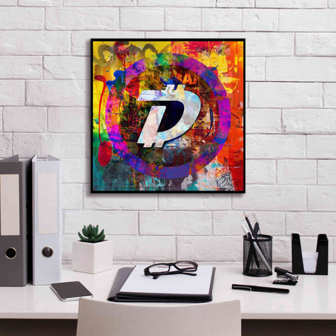 Image of 'Dgb Digibyte Crypto In Color' by Portfolio Giclee Canvas Wall Art,18x18