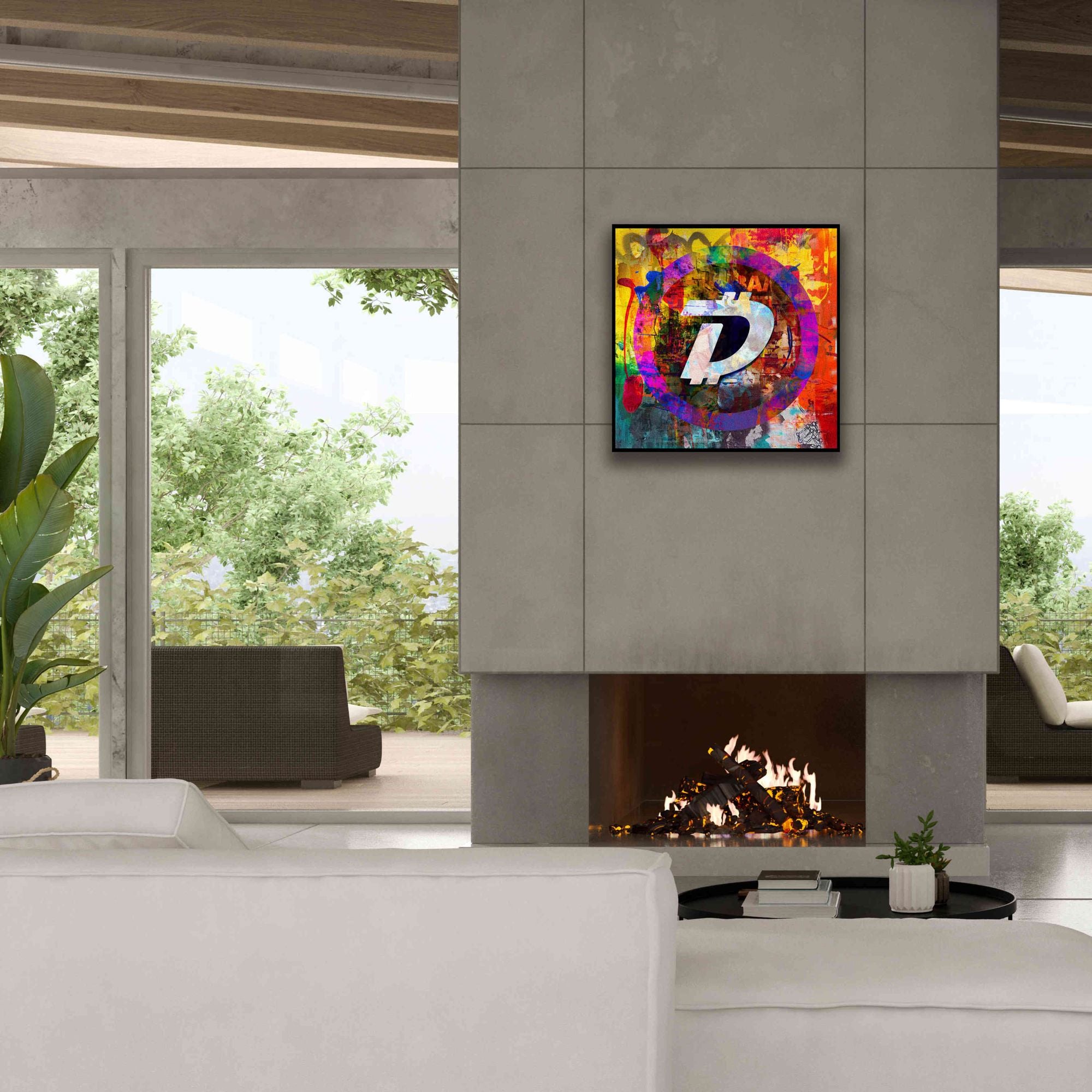 'Dgb Digibyte Crypto In Color' by Portfolio Giclee Canvas Wall Art,26x26