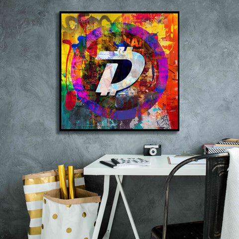 Image of 'Dgb Digibyte Crypto In Color' by Portfolio Giclee Canvas Wall Art,26x26