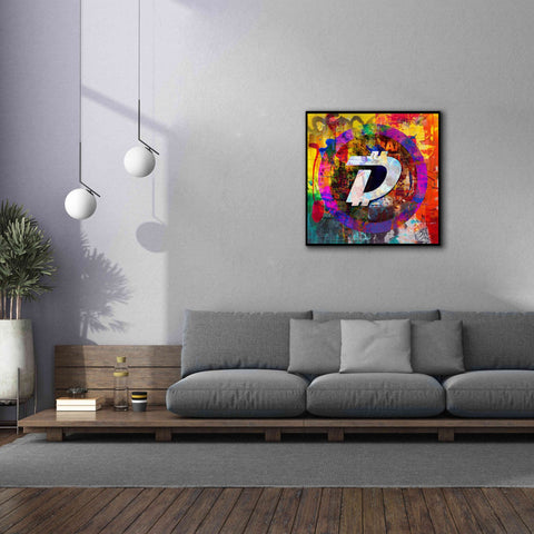 Image of 'Dgb Digibyte Crypto In Color' by Portfolio Giclee Canvas Wall Art,37x37