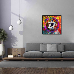 'Dgb Digibyte Crypto In Color' by Portfolio Giclee Canvas Wall Art,37x37
