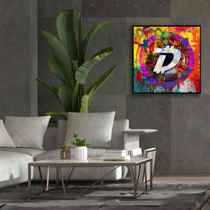 'Dgb Digibyte Crypto In Color' by Portfolio Giclee Canvas Wall Art,37x37