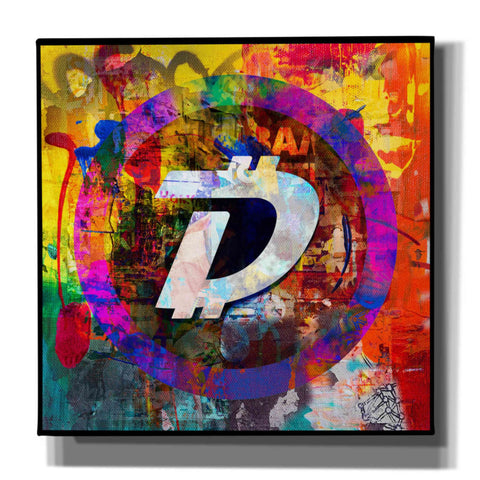 Image of 'Dgb Digibyte Crypto In Color' by Portfolio Giclee Canvas Wall Art