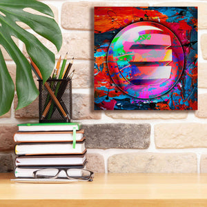 'Enj Enjin Crypto In Color' by Portfolio Giclee Canvas Wall Art,12x12