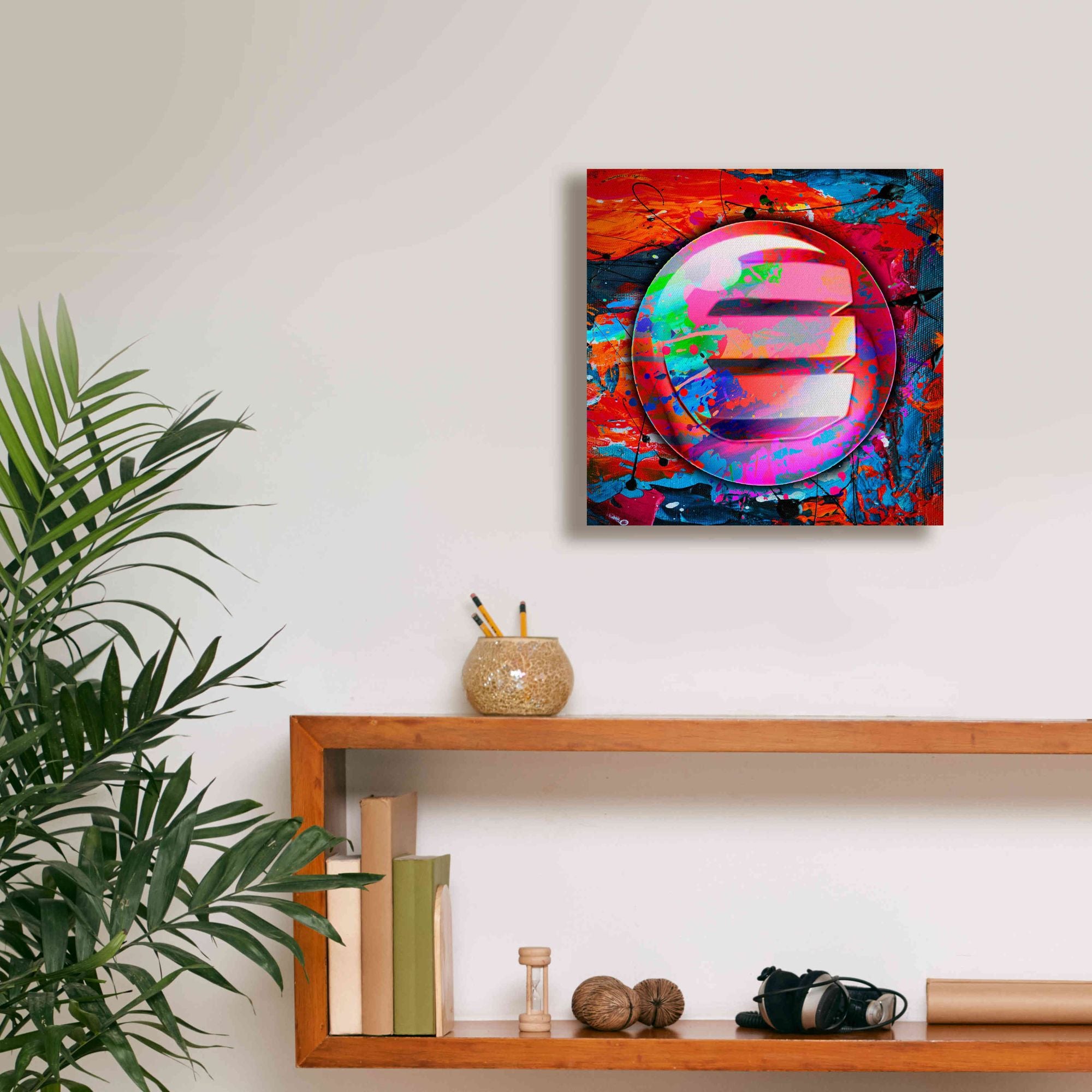 'Enj Enjin Crypto In Color' by Portfolio Giclee Canvas Wall Art,12x12
