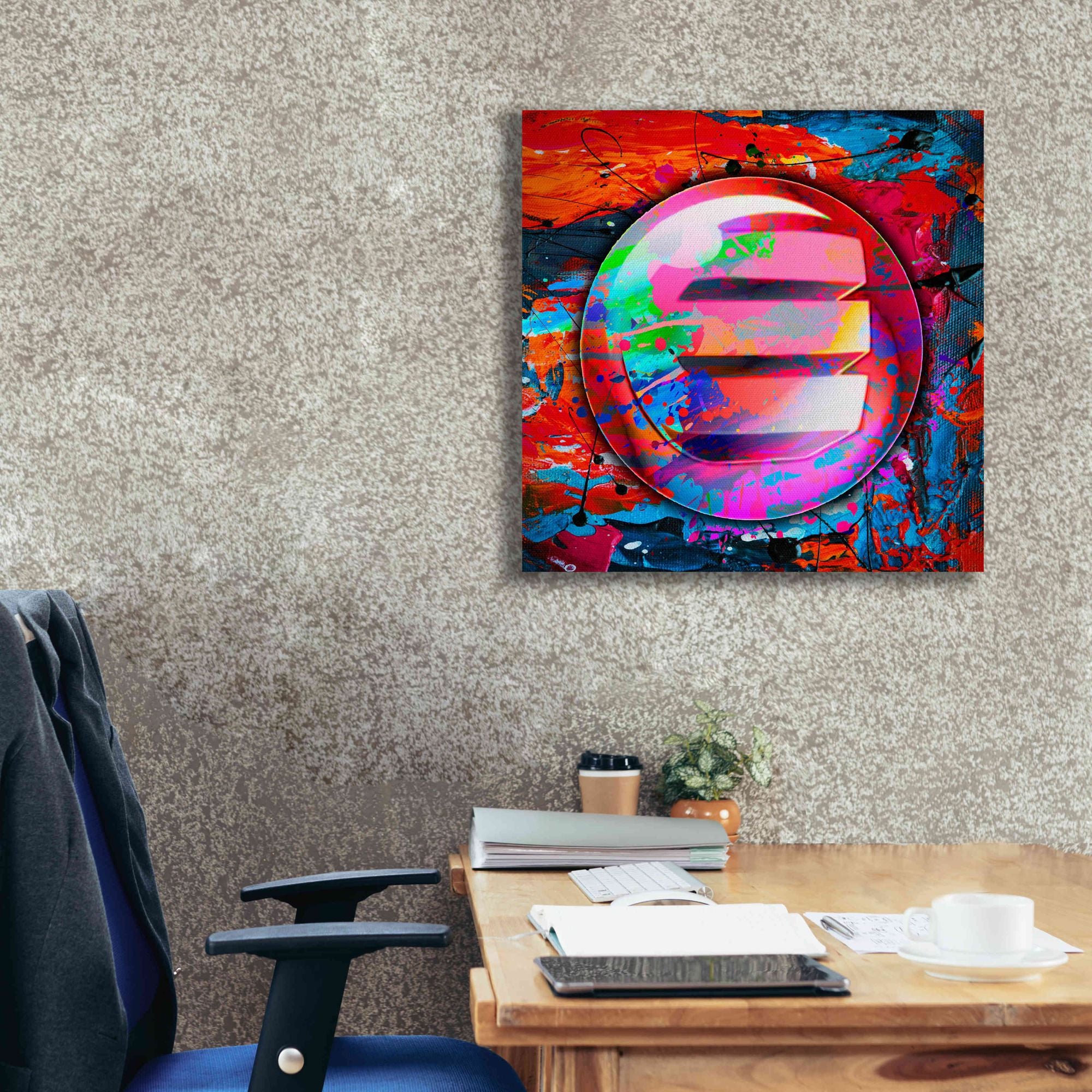 'Enj Enjin Crypto In Color' by Portfolio Giclee Canvas Wall Art,26x26