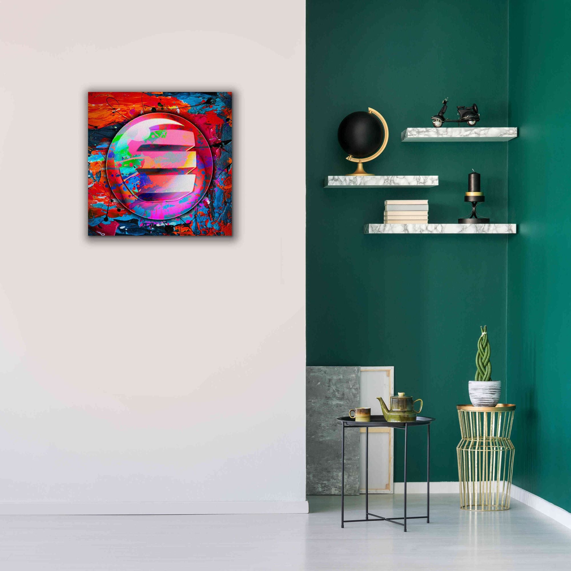 'Enj Enjin Crypto In Color' by Portfolio Giclee Canvas Wall Art,26x26