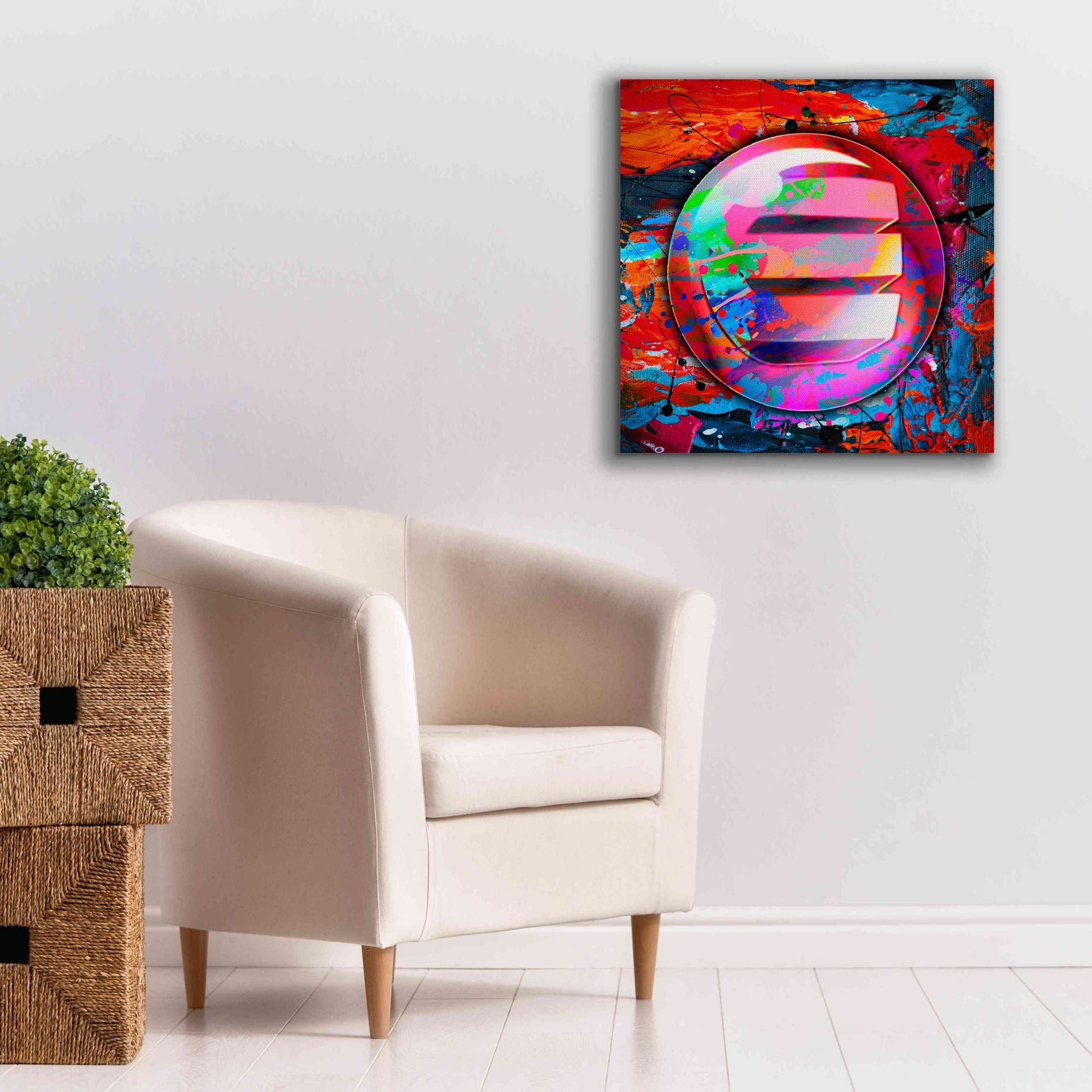 'Enj Enjin Crypto In Color' by Portfolio Giclee Canvas Wall Art,26x26