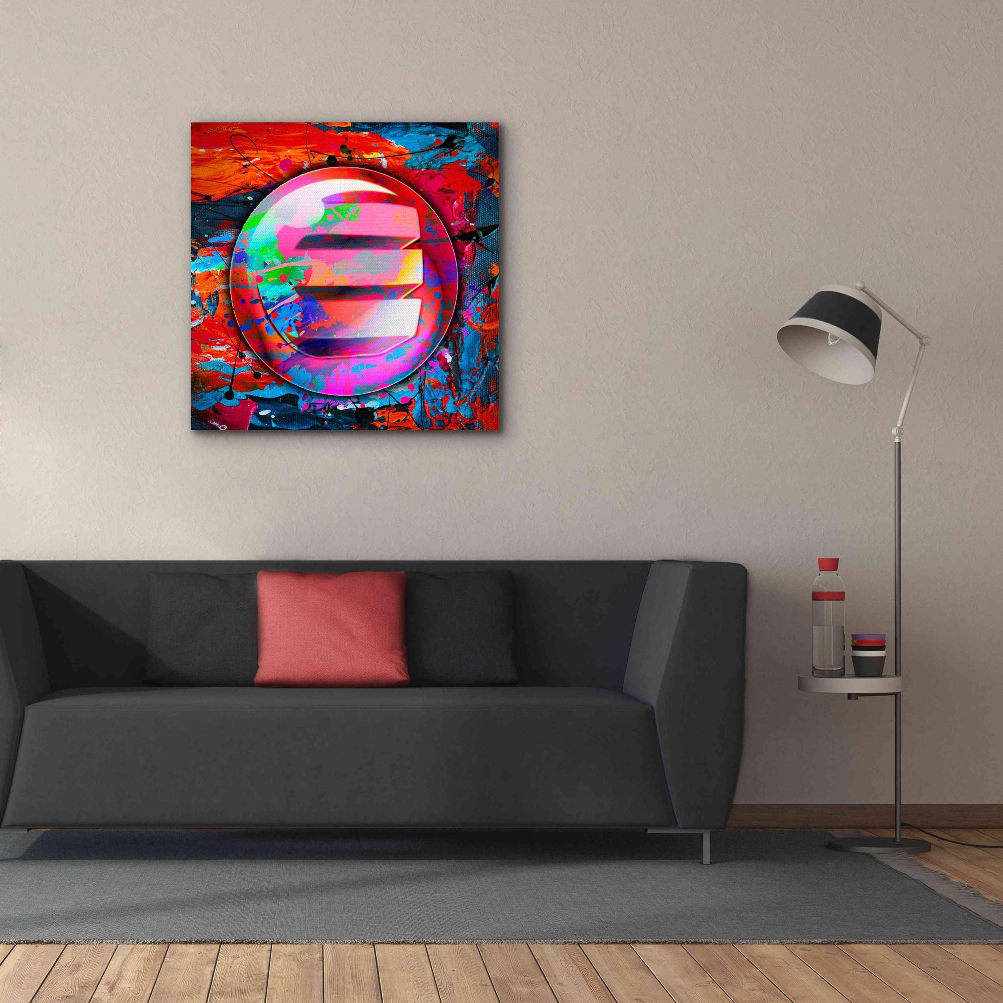 'Enj Enjin Crypto In Color' by Portfolio Giclee Canvas Wall Art,37x37