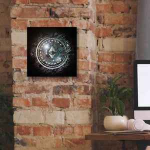 'Eth Ethereum Crypto Coin' by Portfolio Giclee Canvas Wall Art,12x12