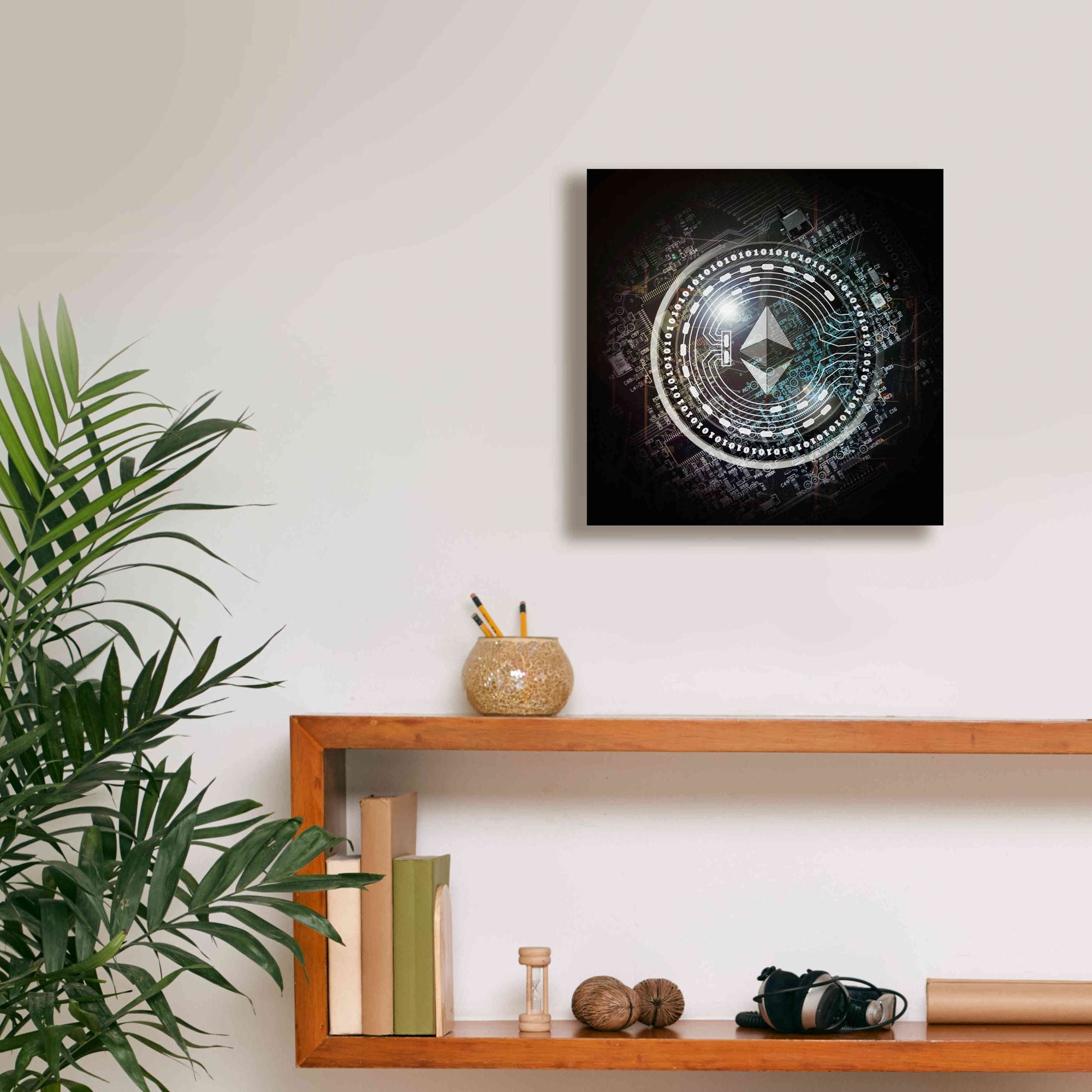 'Eth Ethereum Crypto Coin' by Portfolio Giclee Canvas Wall Art,12x12