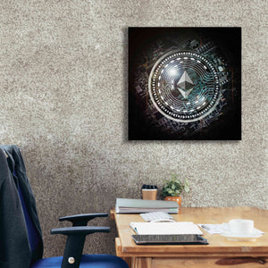 'Eth Ethereum Crypto Coin' by Portfolio Giclee Canvas Wall Art,26x26