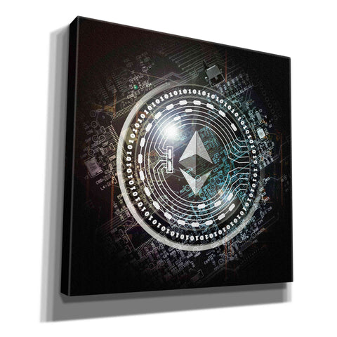Image of 'Eth Ethereum Crypto Coin' by Portfolio Giclee Canvas Wall Art