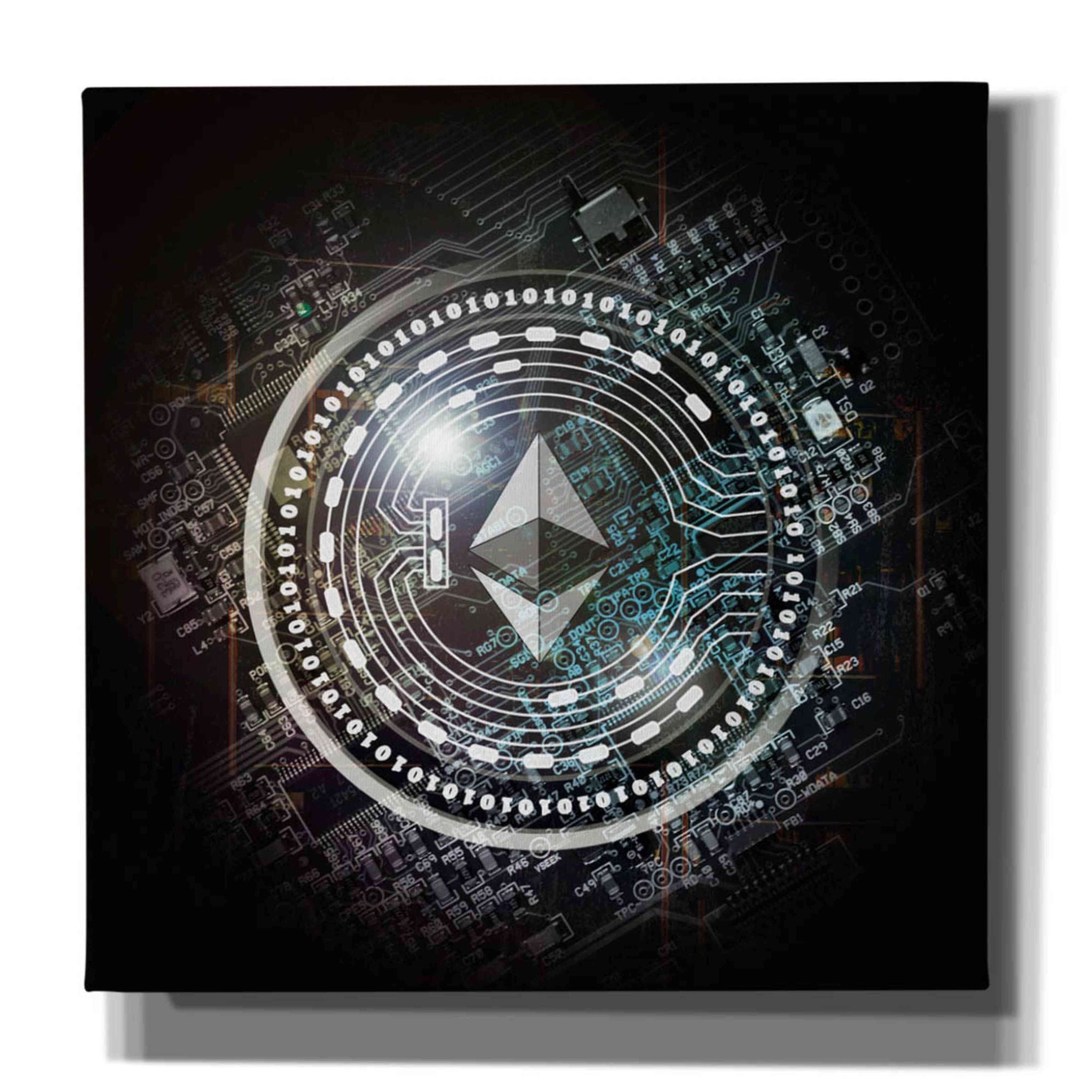 'Eth Ethereum Crypto Coin' by Portfolio Giclee Canvas Wall Art