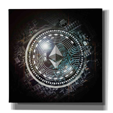 Image of 'Eth Ethereum Crypto Coin' by Portfolio Giclee Canvas Wall Art