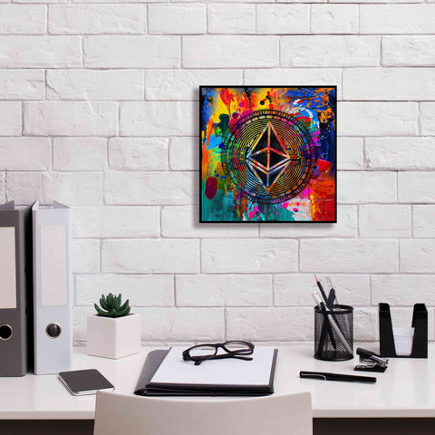Image of 'Eth Ethereum Crypto In Color' by Portfolio Giclee Canvas Wall Art,12x12
