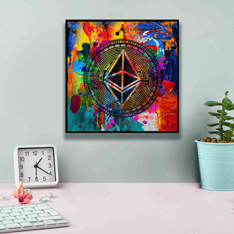 Image of 'Eth Ethereum Crypto In Color' by Portfolio Giclee Canvas Wall Art,12x12