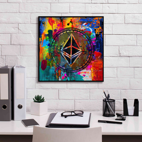 Image of 'Eth Ethereum Crypto In Color' by Portfolio Giclee Canvas Wall Art,18x18