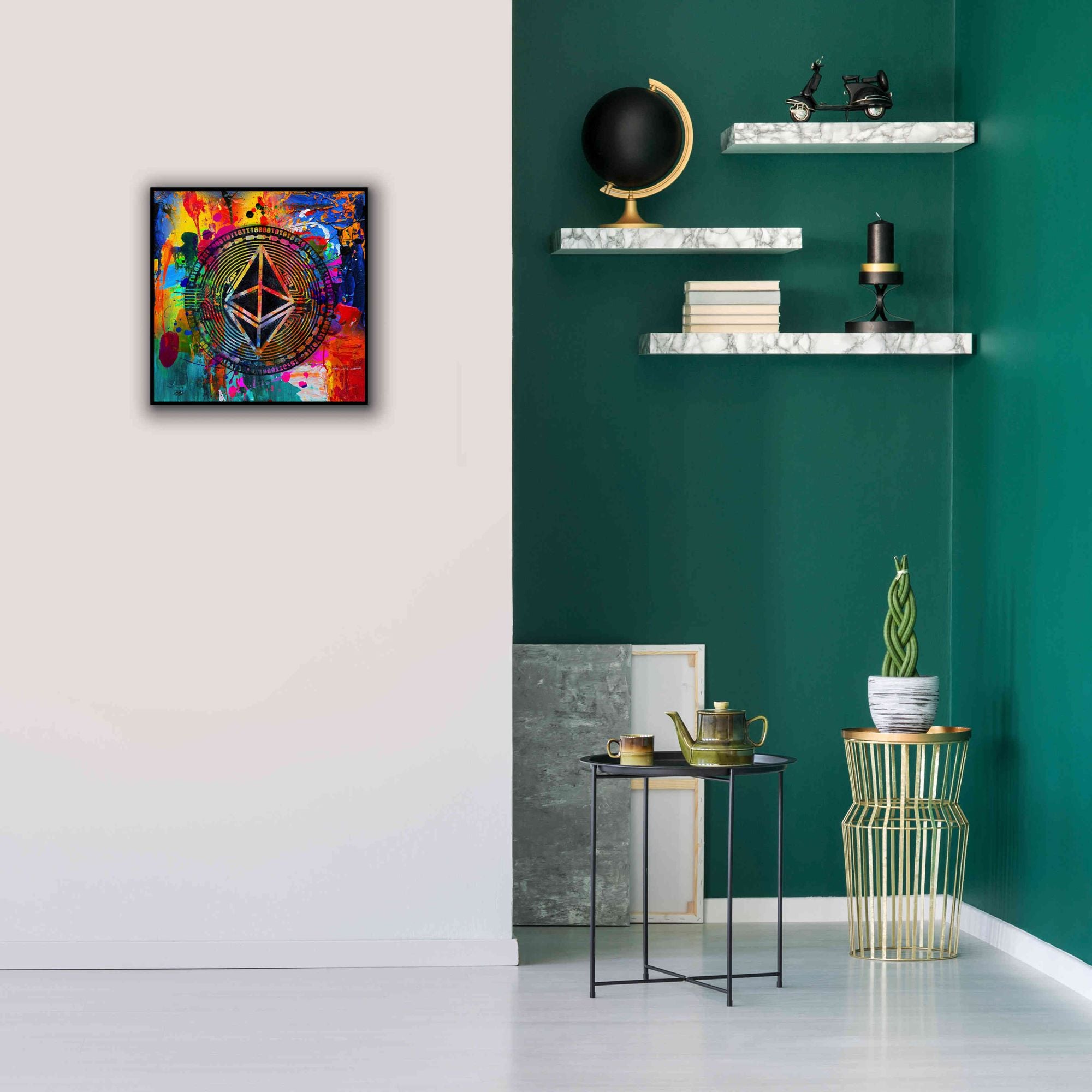 'Eth Ethereum Crypto In Color' by Portfolio Giclee Canvas Wall Art,18x18
