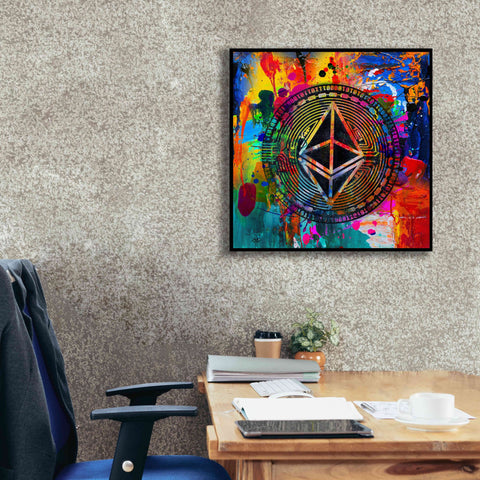 Image of 'Eth Ethereum Crypto In Color' by Portfolio Giclee Canvas Wall Art,26x26