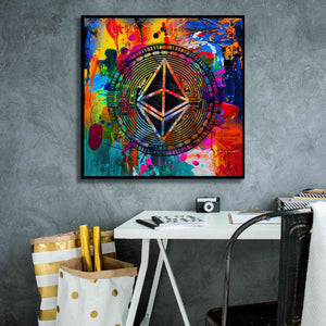 'Eth Ethereum Crypto In Color' by Portfolio Giclee Canvas Wall Art,26x26