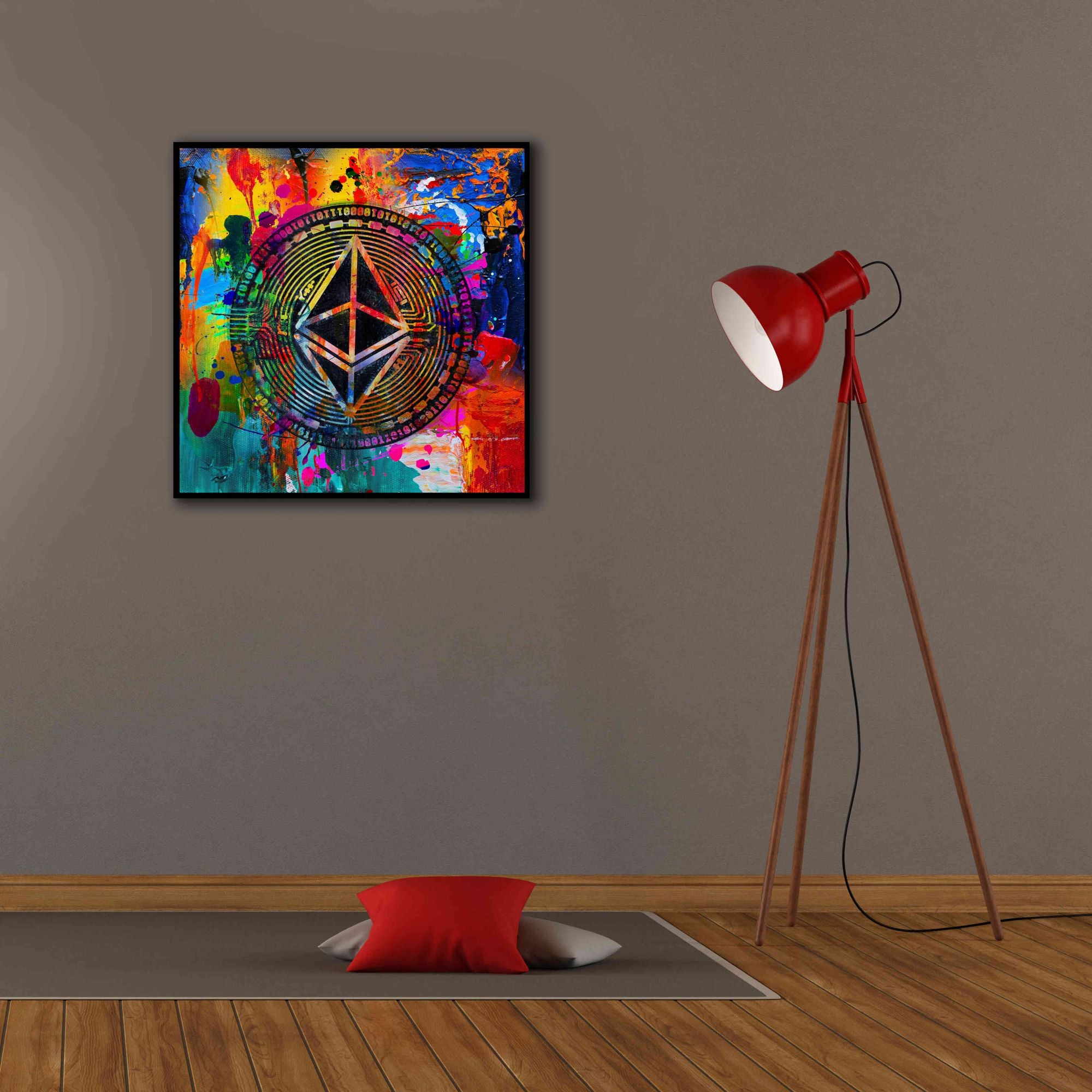 'Eth Ethereum Crypto In Color' by Portfolio Giclee Canvas Wall Art,26x26