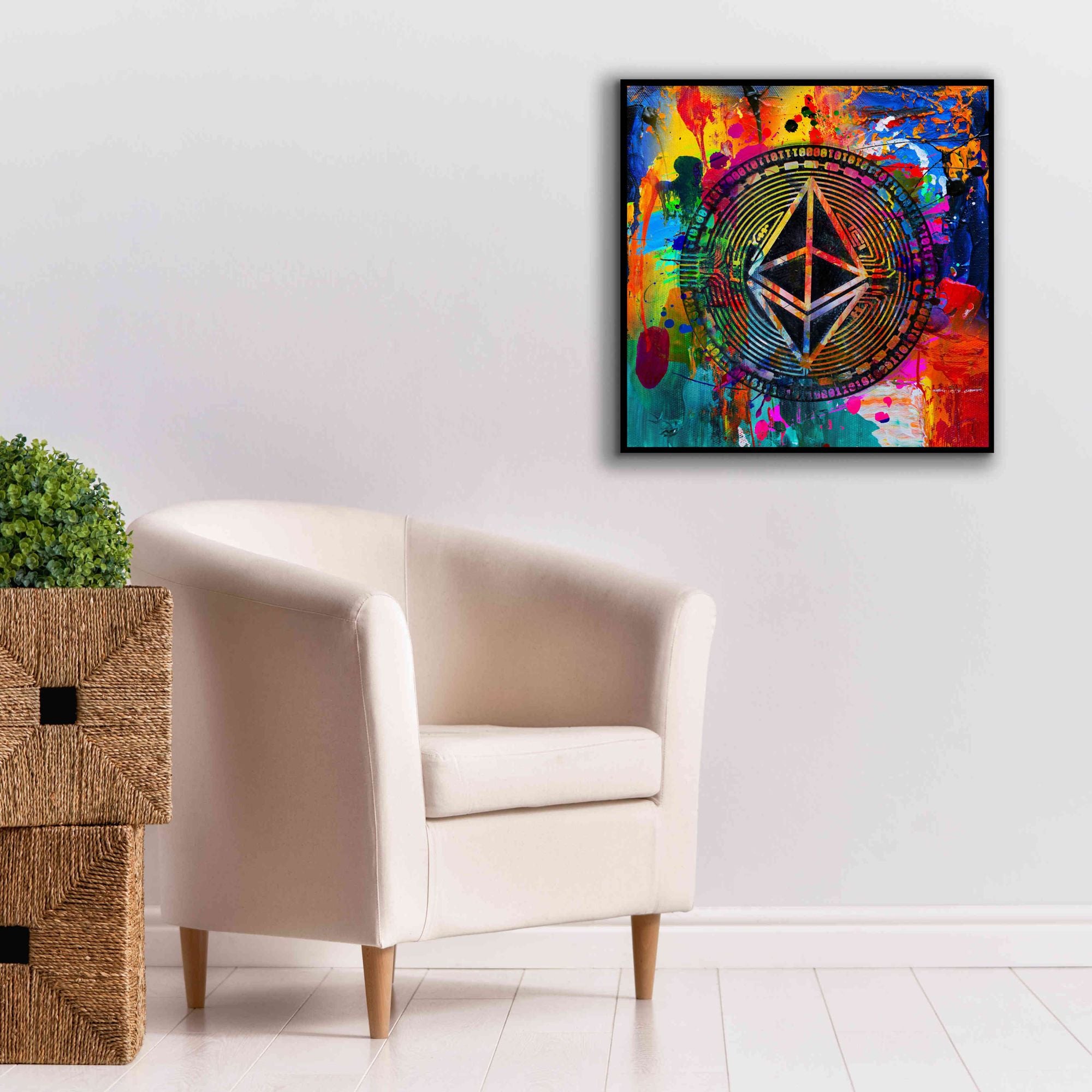 'Eth Ethereum Crypto In Color' by Portfolio Giclee Canvas Wall Art,26x26