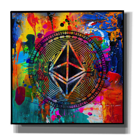 Image of 'Eth Ethereum Crypto In Color' by Portfolio Giclee Canvas Wall Art